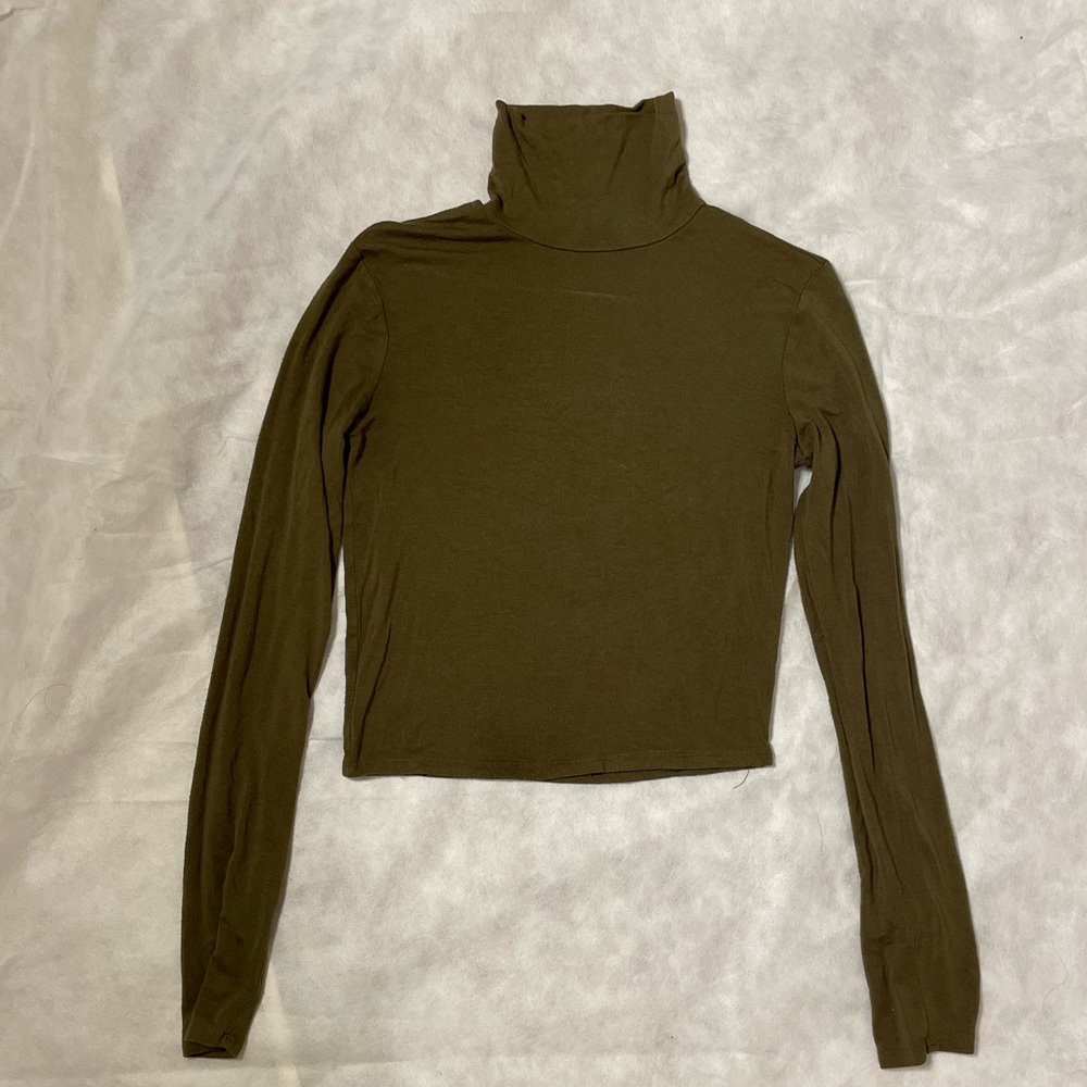 Army green forever 21 turtle neck